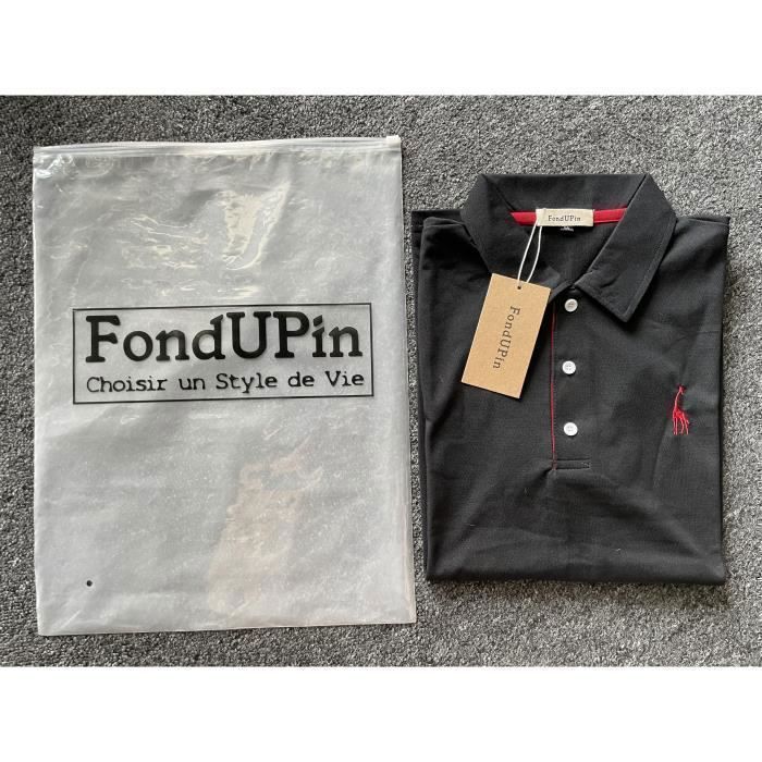 Polo de manga corta para hombre, estilo casual deportivo, corte ajustado, ideal para golf y tenis - Negro