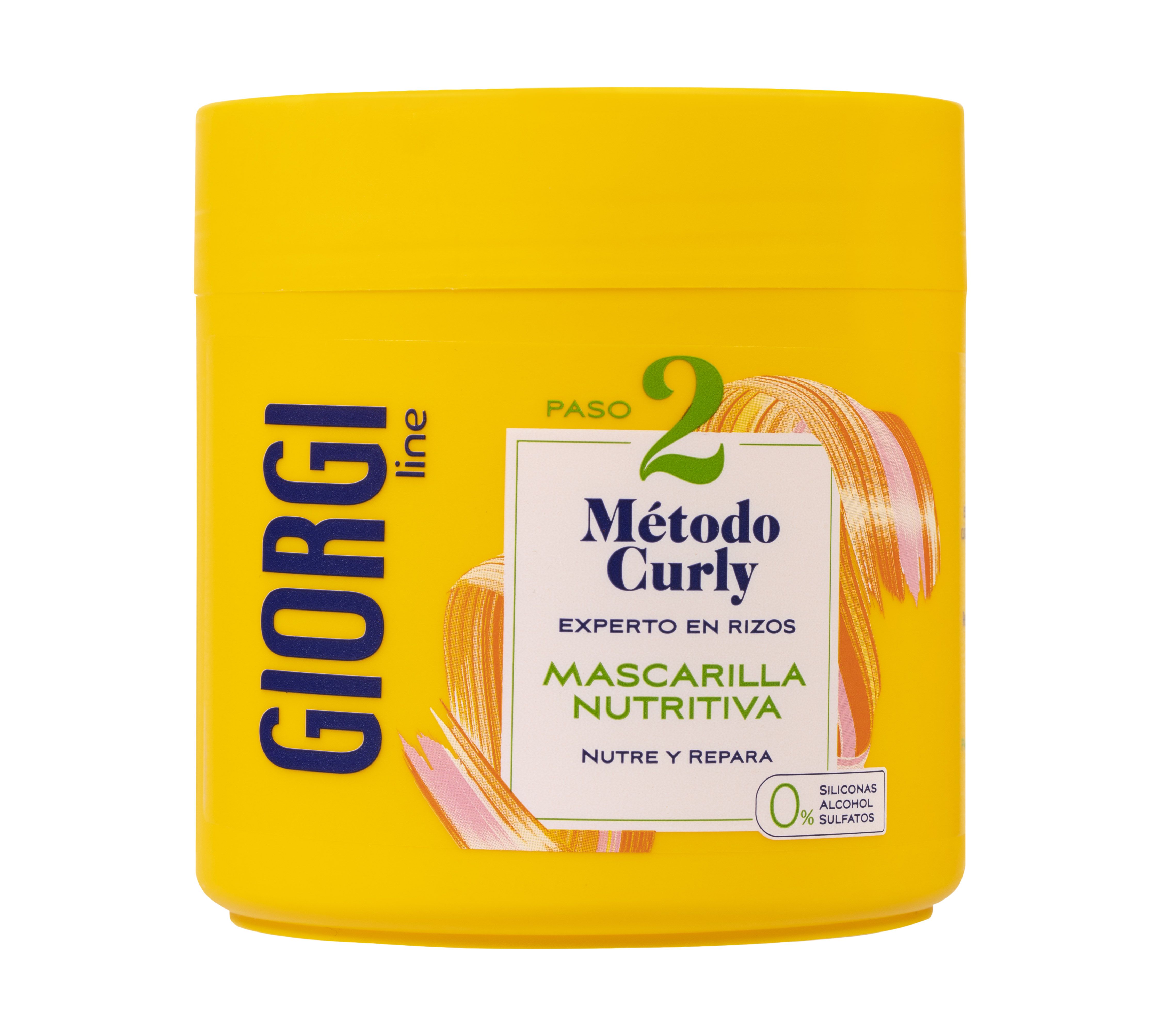 Barojoša matu maska cirtainu matu metodei, 2. solis Produkti cirtainiem matiem