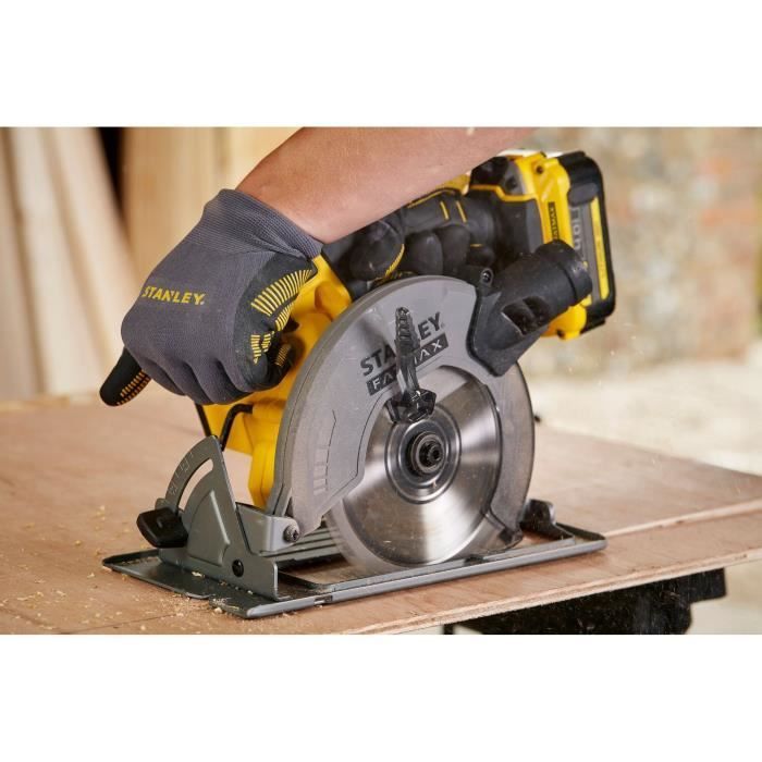 Sierra circular inalámbrica - 18V - STANLEY FATMAX - SFMCS500M1S-QW - Profundidad de corte de 54 mm (a 90°) - Batería de 4 Ah + Cargador