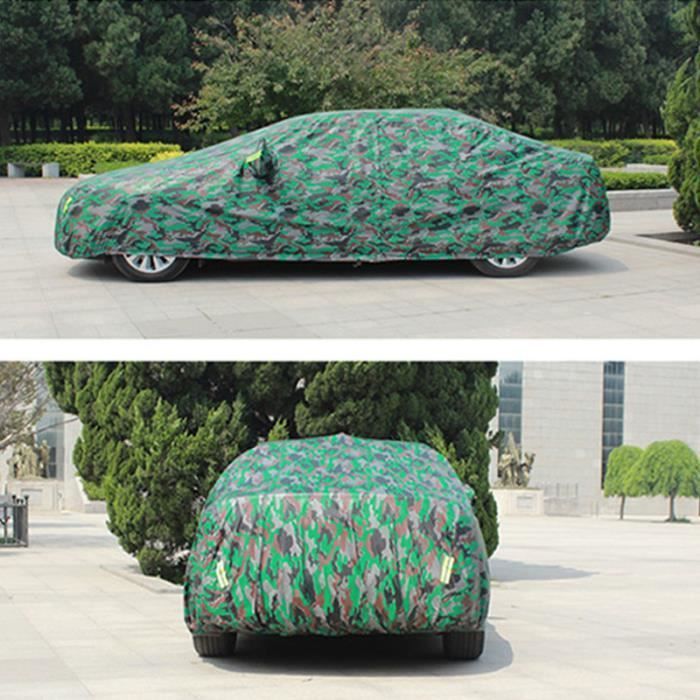 Funda para coche - LEOCLOTHO - Camuflaje verde - Talla única - Tejido suave