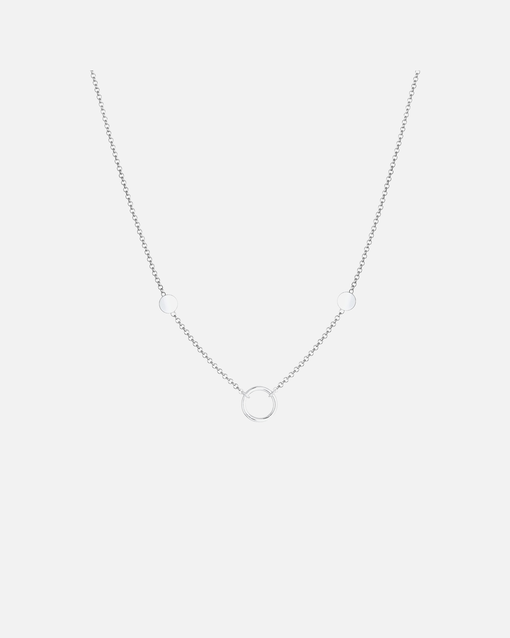 Elli Cercle Pendentif Figaro Basic Trend Collier Femme - (925/1000) Argent