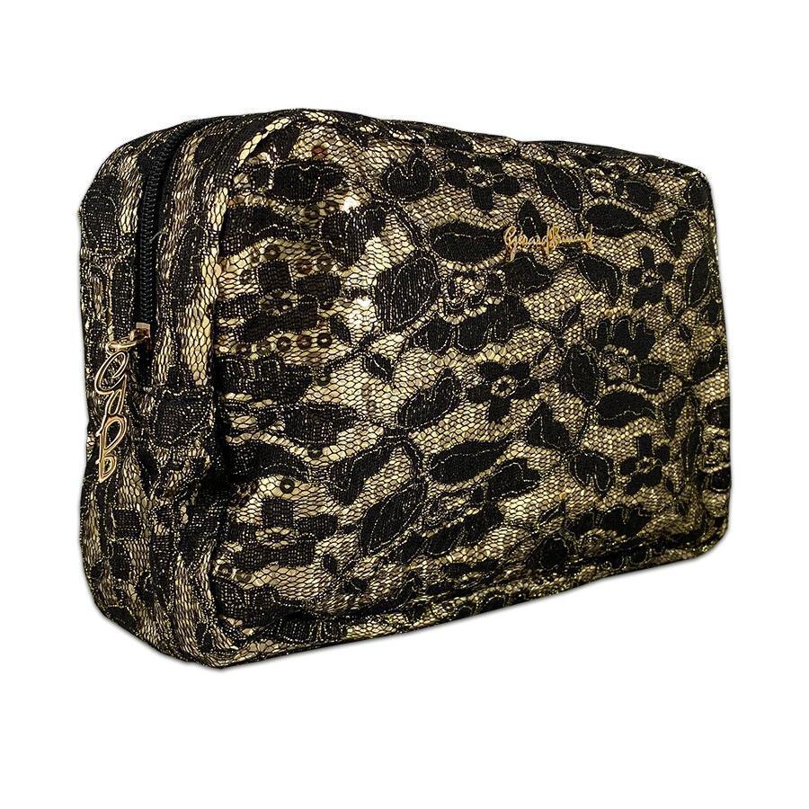 Kozmetična torbica/škatla iz čipke Douglas Accessories, črna – 1 kos