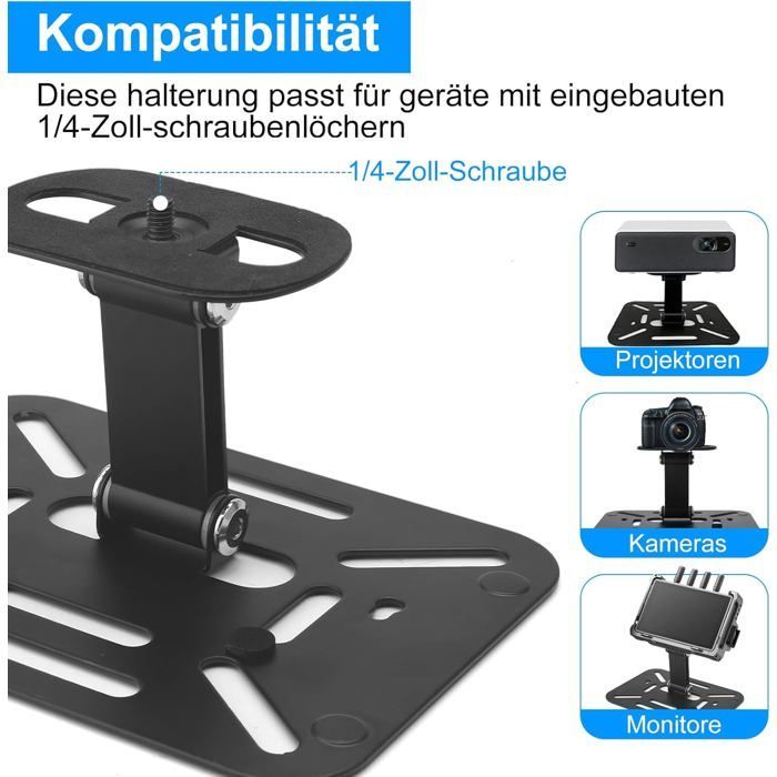 Soporte giratorio para proyector - ZOKKO - Rotación de 360° - Aluminio ligero - Alta capacidad de carga