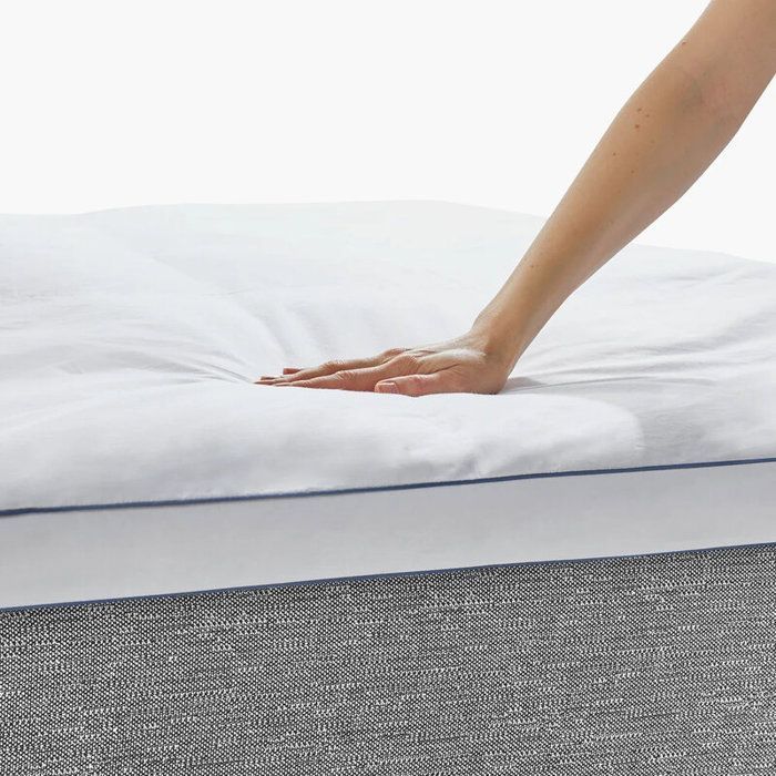 Down mattress topper - PIKOLIN HOME - 140x190 cm - White - Extra Comfort - Breathable - Downproof - Even distribution