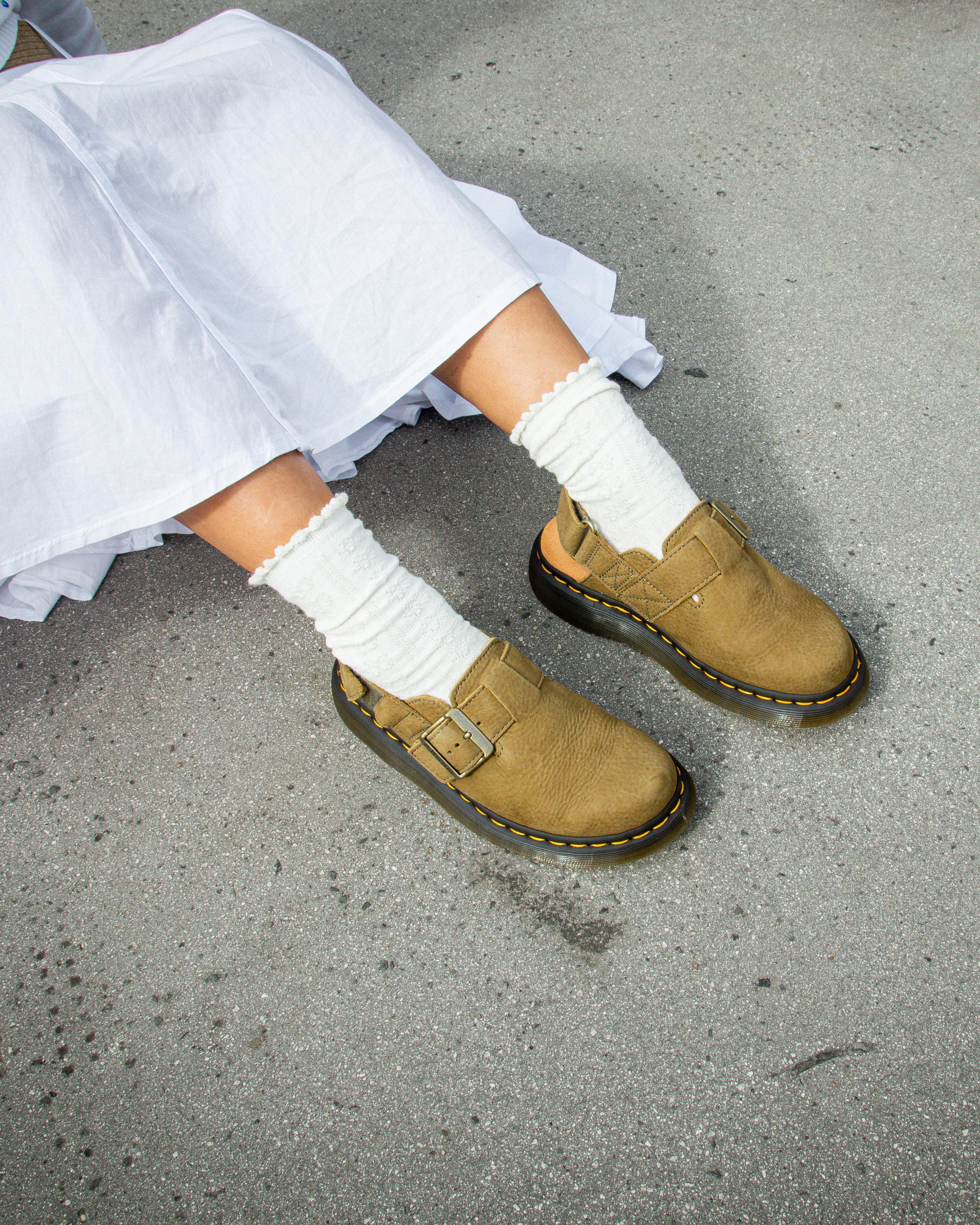 Jorge II Tumbled Nubuck Leather Slingback Mules