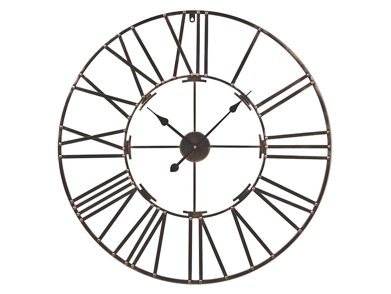 Zegar ścienny metalowy 80 cm czarny