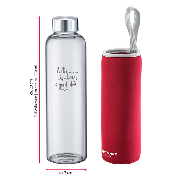 Set waterflessen, 0,55 l en 1 l