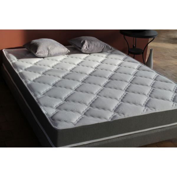 Colchón de espuma viscoelástica, gris jaspeado - Firme - 140x190cm - Doble