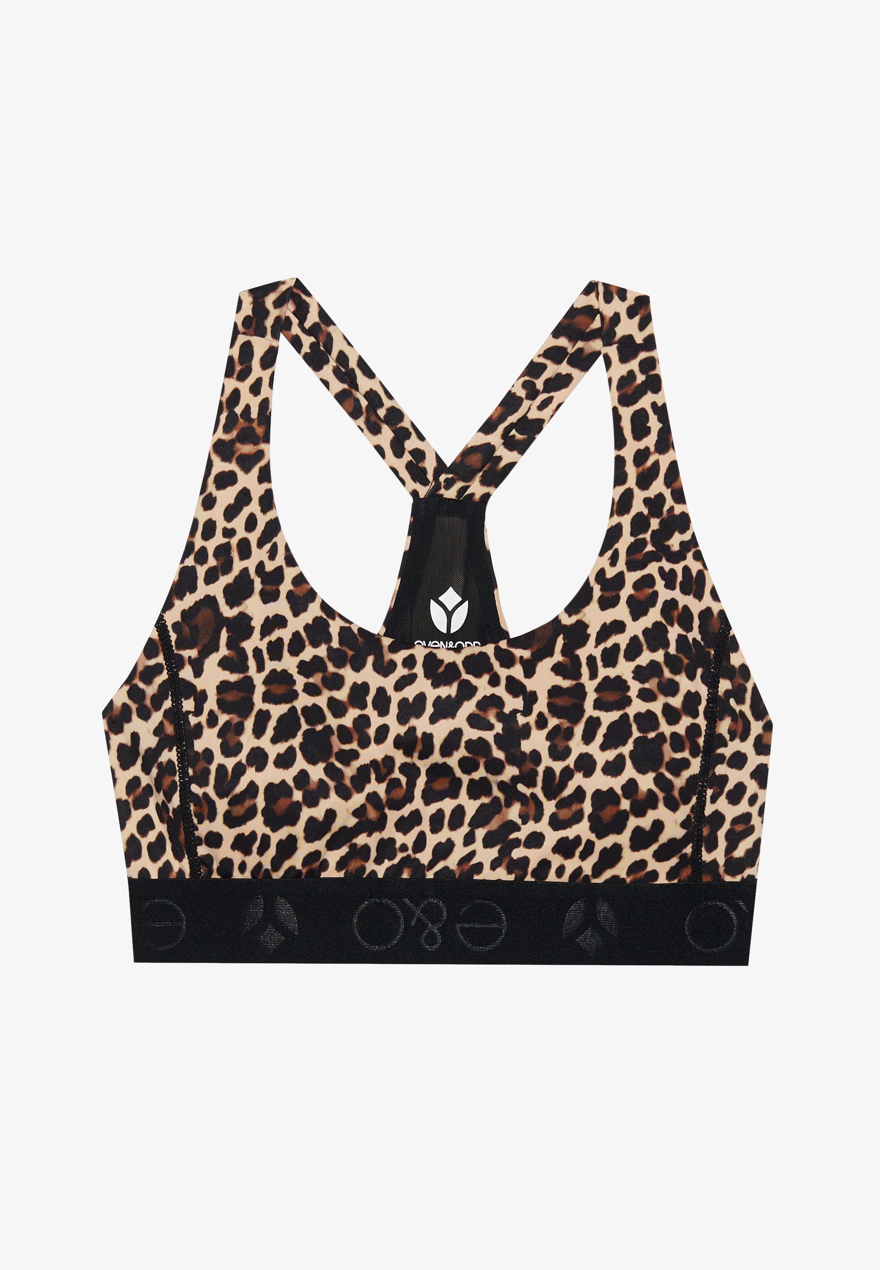 Soutien-gorge de sport Even&Odd Active à maintien moyen - marron foncé/noir/beige