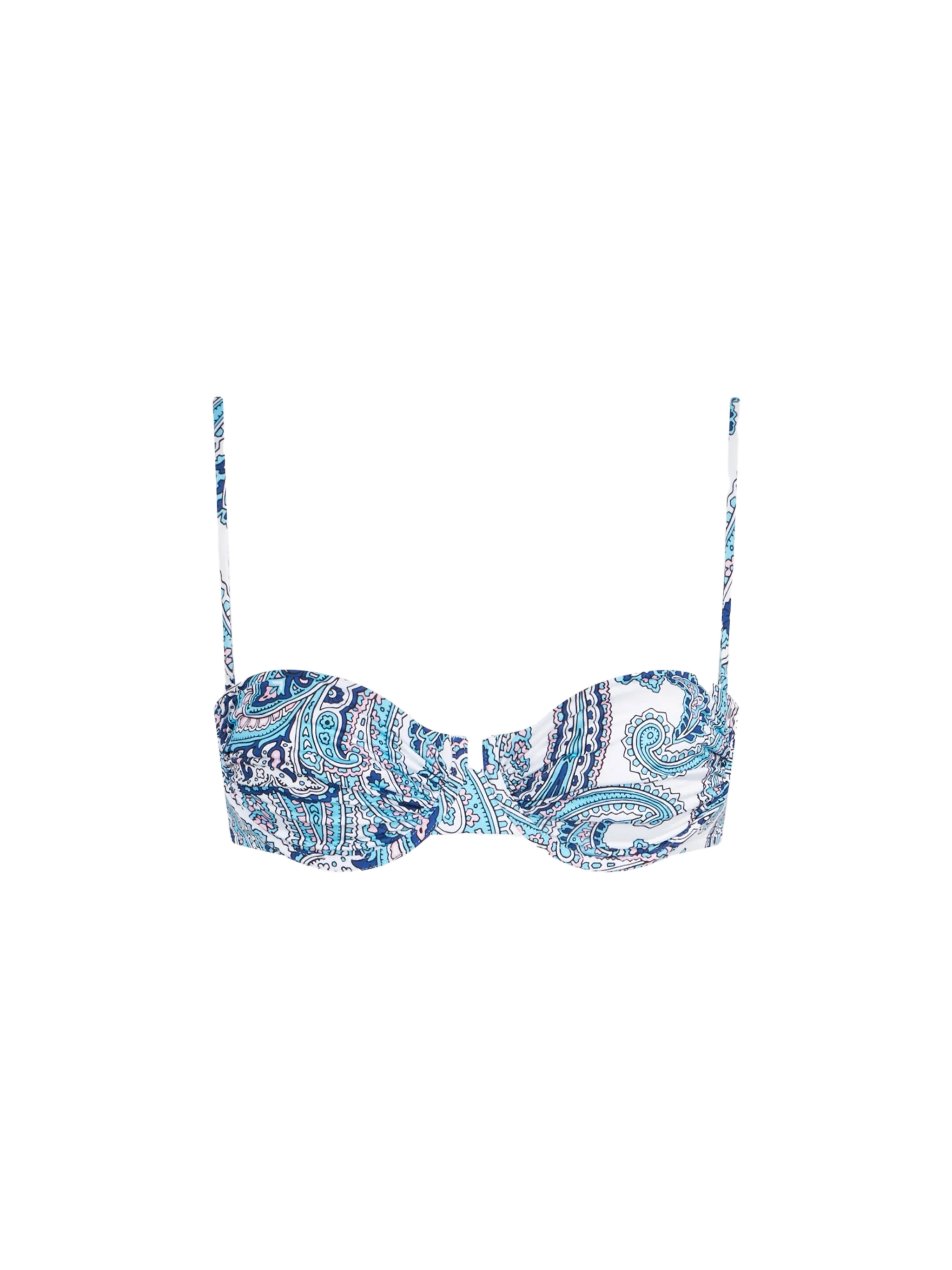 Sujetador tipo bralette con aros y estampado paisley para mujer