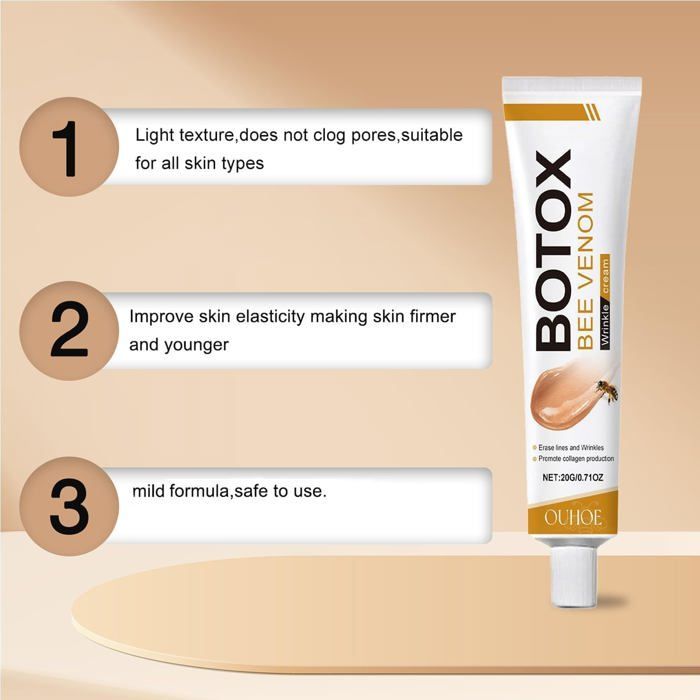 Crema Botox con Veneno de Abeja - Antiarrugas y Reafirmante, Hidratante, Crema Antiedad con Veneno de Abeja, Crema Hidratante
