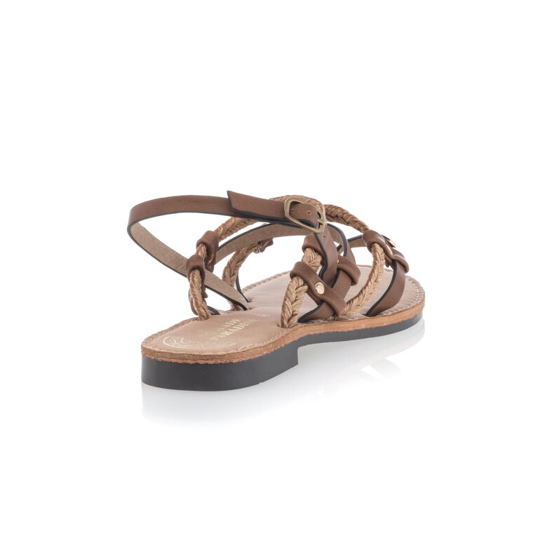 Brune sandaler med stringtruse til dame