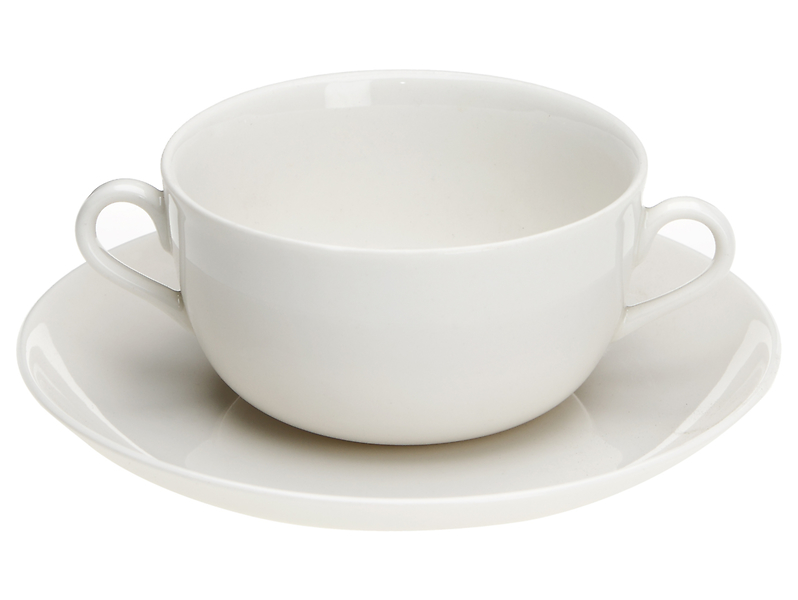Bulionówka porcelanowa z podstawką Claudette 350 ml
