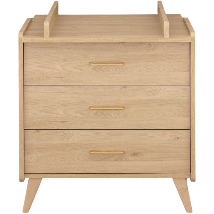 Commode à langer - SAUTHON - Arty - 3 tiroirs - Chêne Suave