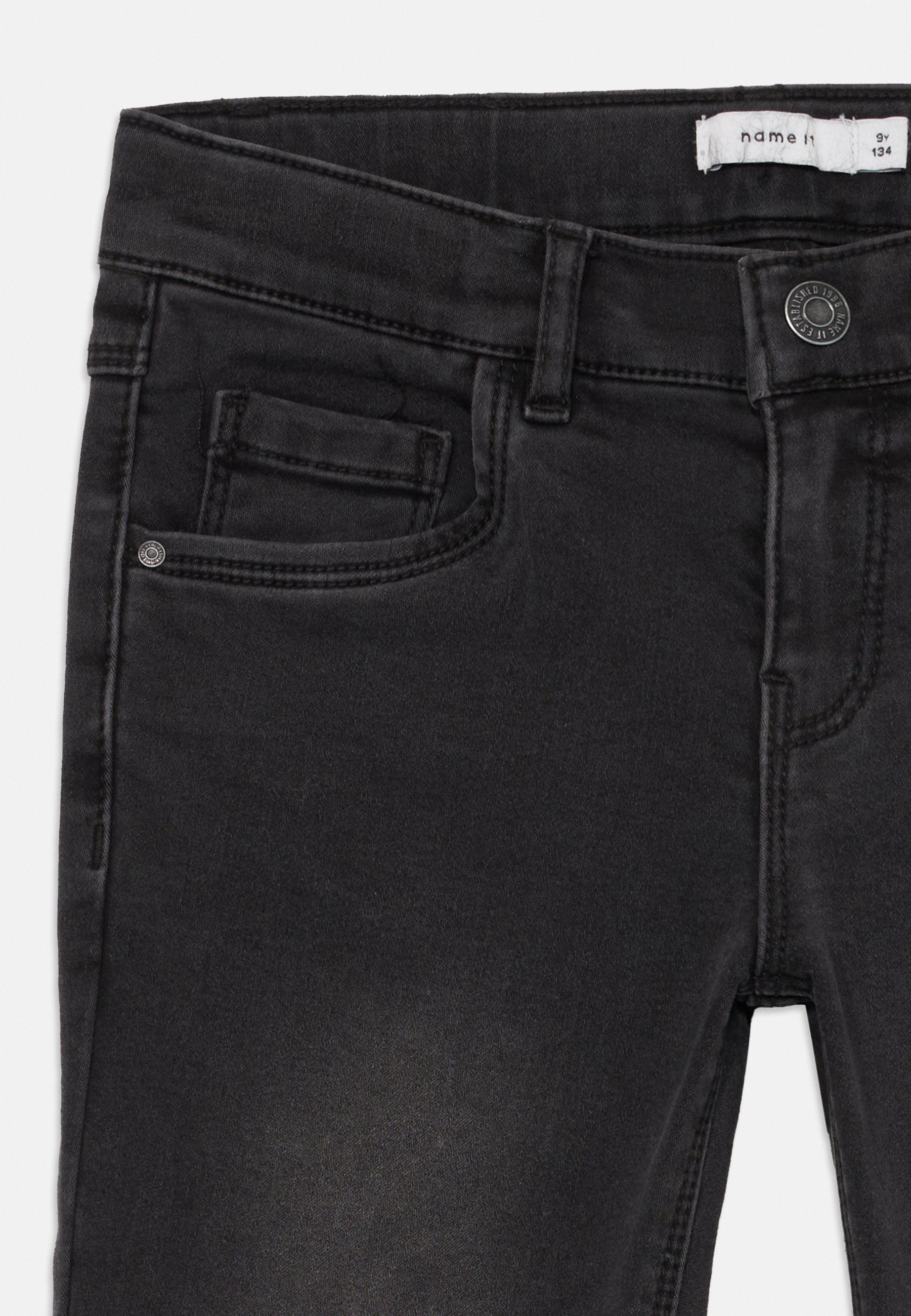 Noem het NKFSALLI BOOT FLEECE JEANS - Bootcut jeans - zwarte denim