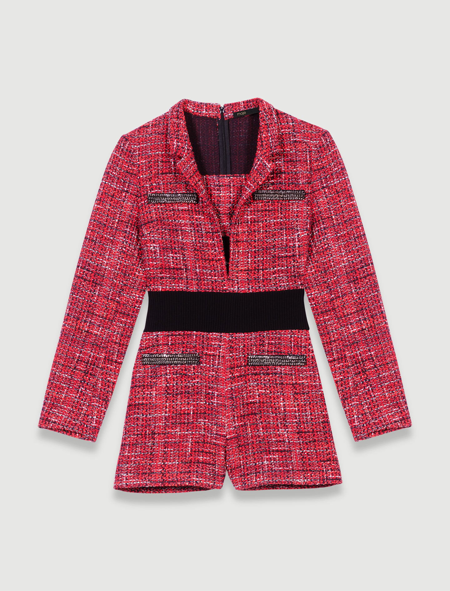 Salopetă din tweed - Roșu