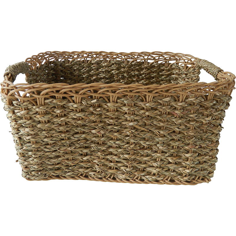 Cesta para el hogar de 42x30x22 cm, de hierba marina