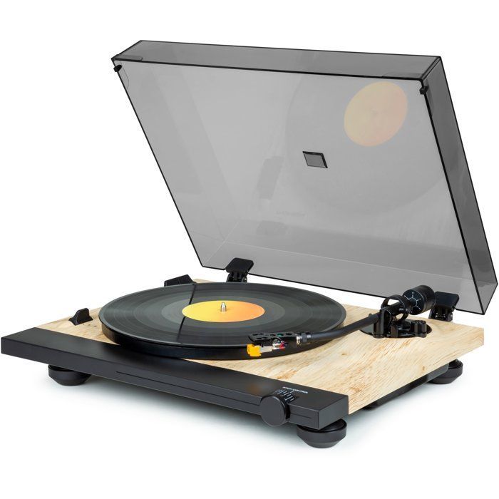 Giradischi - THOMSON - TT702 - 33 e 45 giri - Testina Audio Technica AT91 - Antiskating - Legno e nero