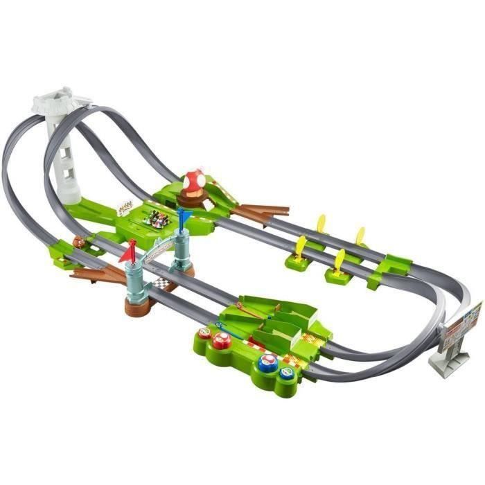 Circuit de petites voitures - Hot Wheels - Circuit Deluxe Mario Kart - Multicolore - 5 ans et + - Intérieur