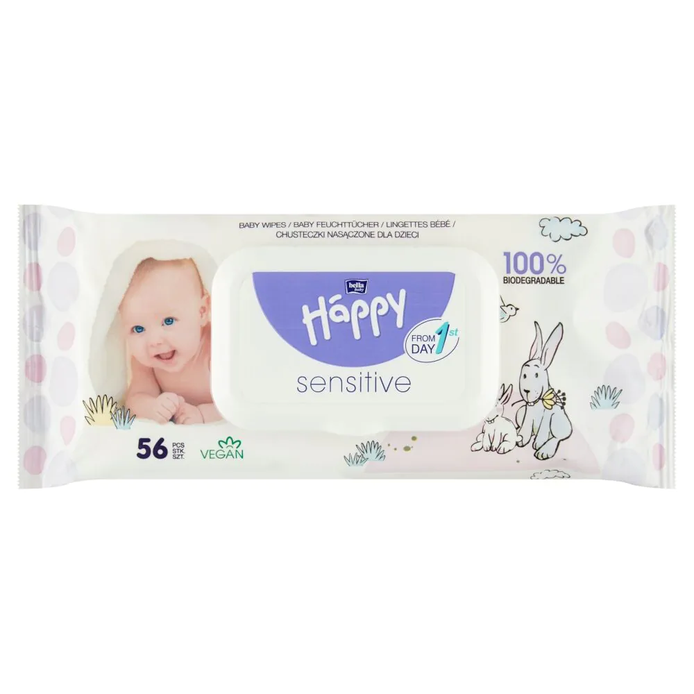 Bella Baby Happy Happy Chusteczki nasączone Sensitive