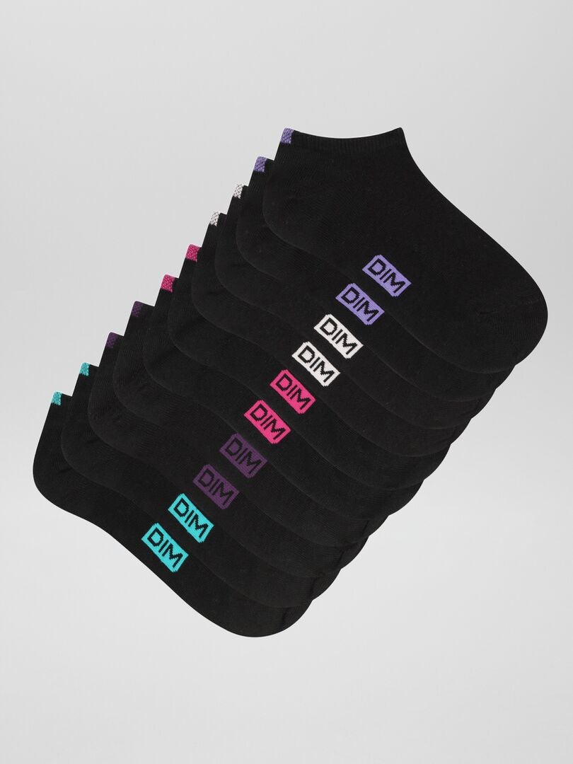 Conjunto de 5 pares de meias 'DIM' - pretas