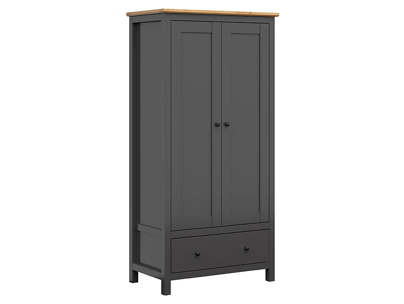Szafa dwudrzwiowa Hesen 101 cm grafit/dąb artisan