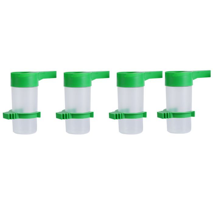 Lot de 4 abreuvoirs pour animaux de compagnie, mangeoire, abreuvoir, clip pour cage, oiseau, perroquet, calopsitte, perruche