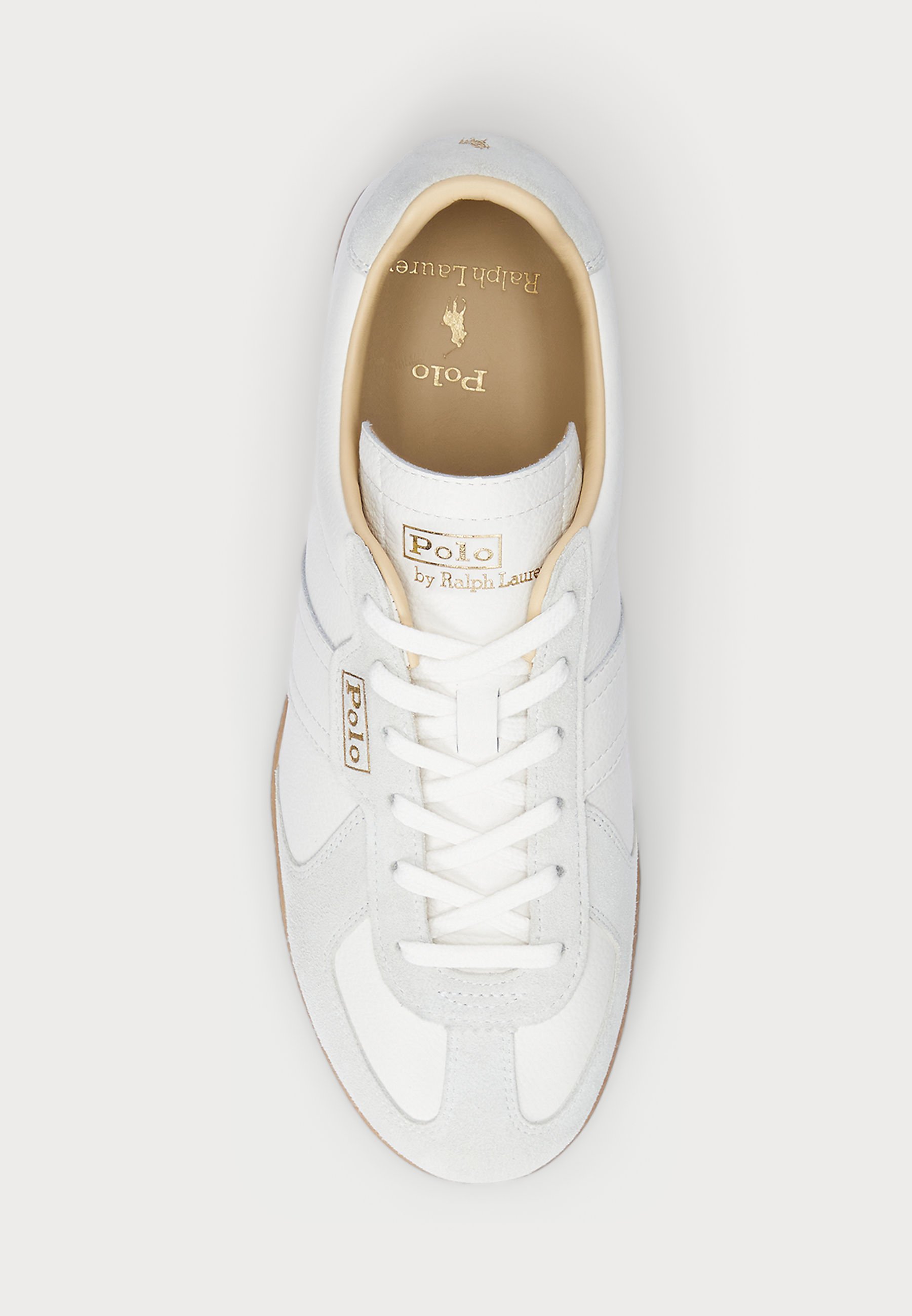Polo Ralph Lauren FIELD COURT 100 LEATHER-SUEDE SNEAKER - Sneakers - deckwash white/bianco