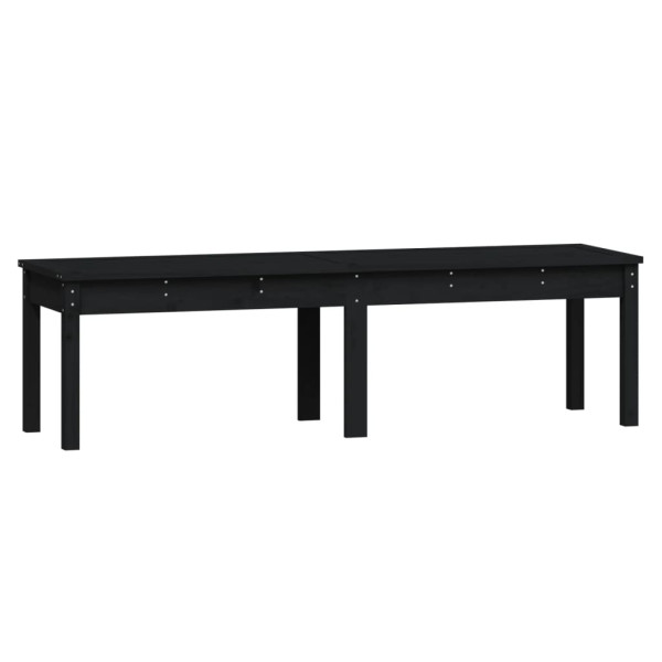 Ławka ogrodowa Czarny 159.5 x 44 x 45 cm Drewno vidaXL