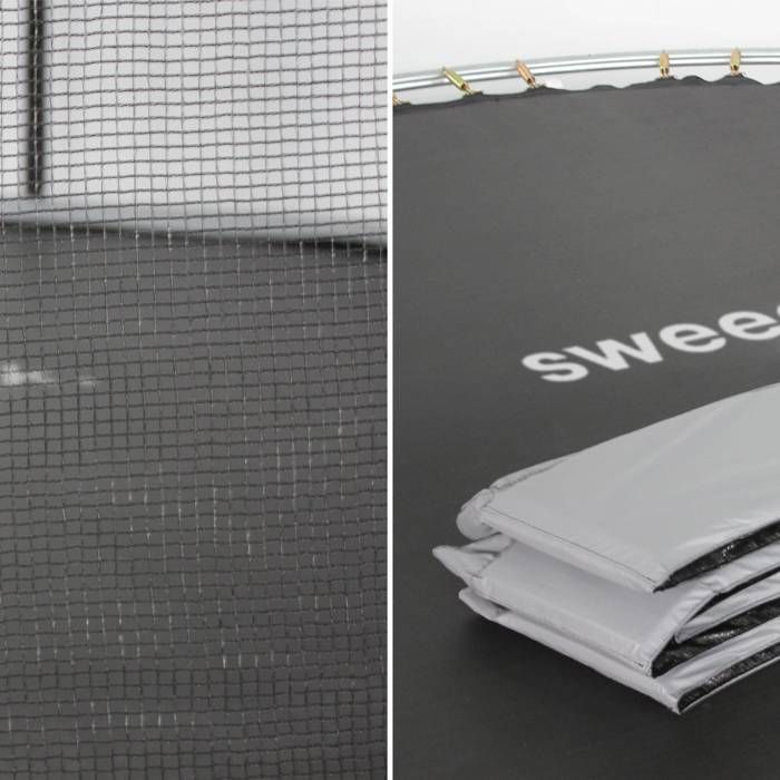 Ronde trampoline Ø 305cm grijs met veiligheidsnet - Mars - 3m 300cm tuintrampoline | PRO-kwaliteit. | EU-normen