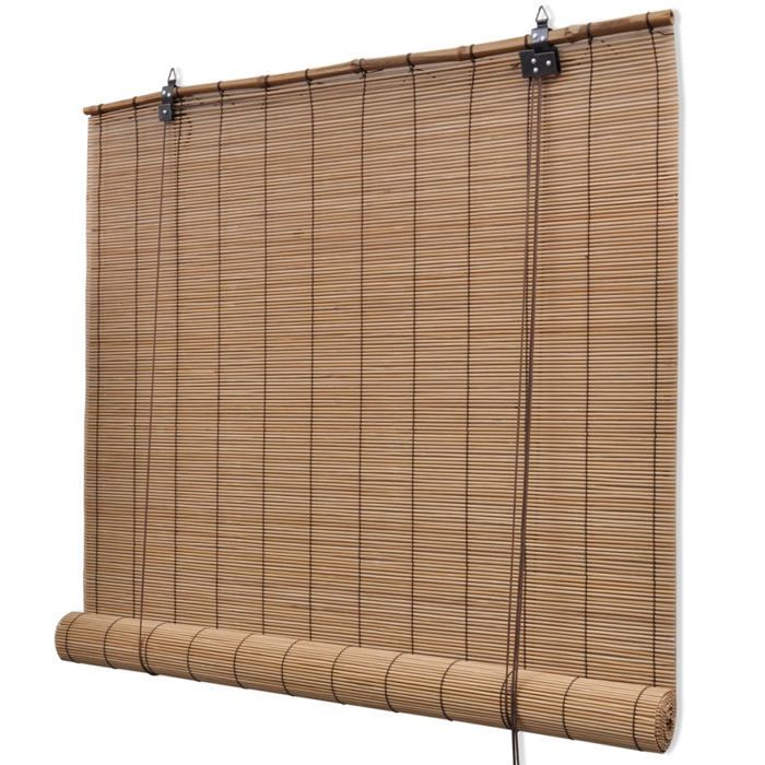 Brown bamboo roller blind 150 x 220 cm window curtain privacy shutter 4102150