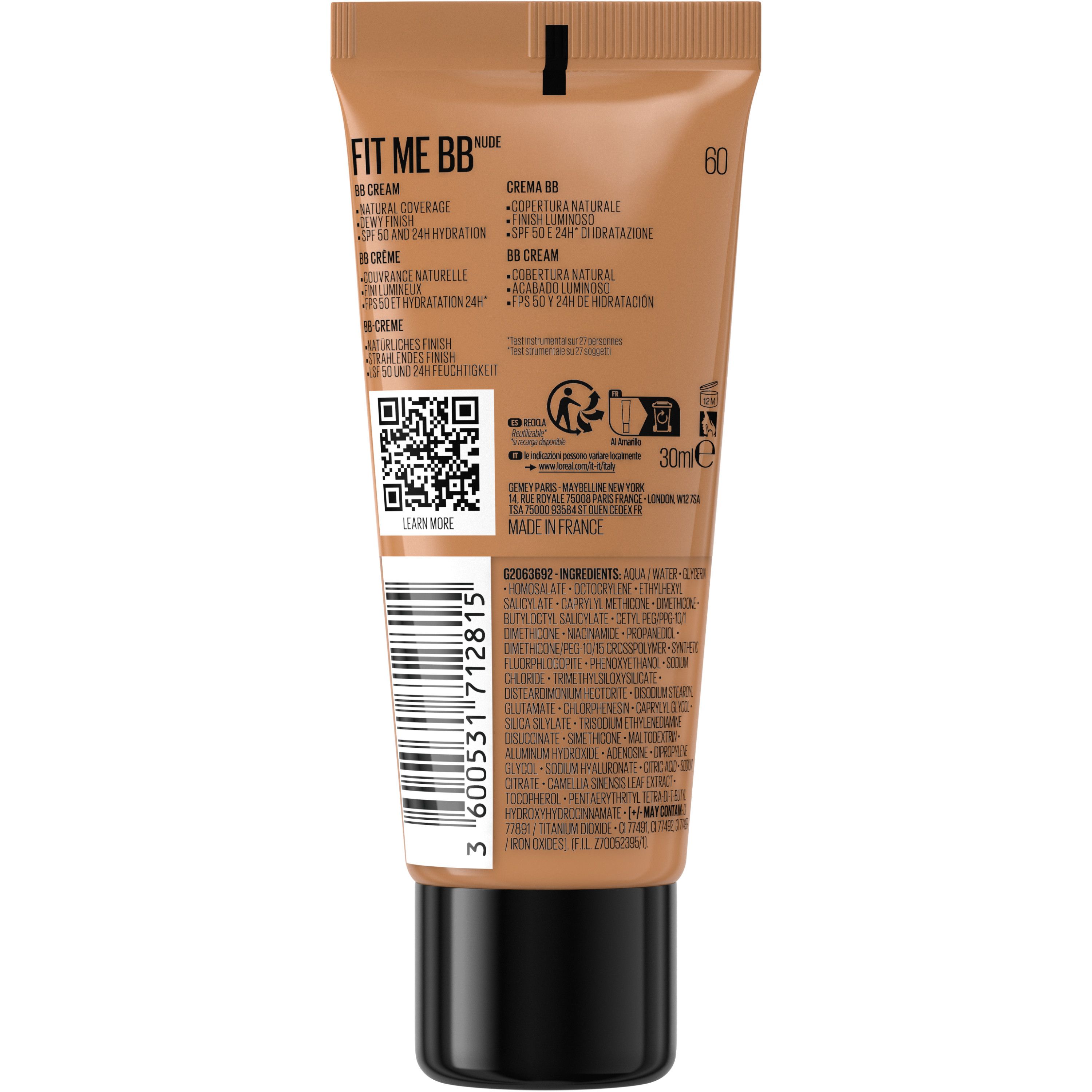 Fit Me Nude BB крема SPF50 BB и CC крема