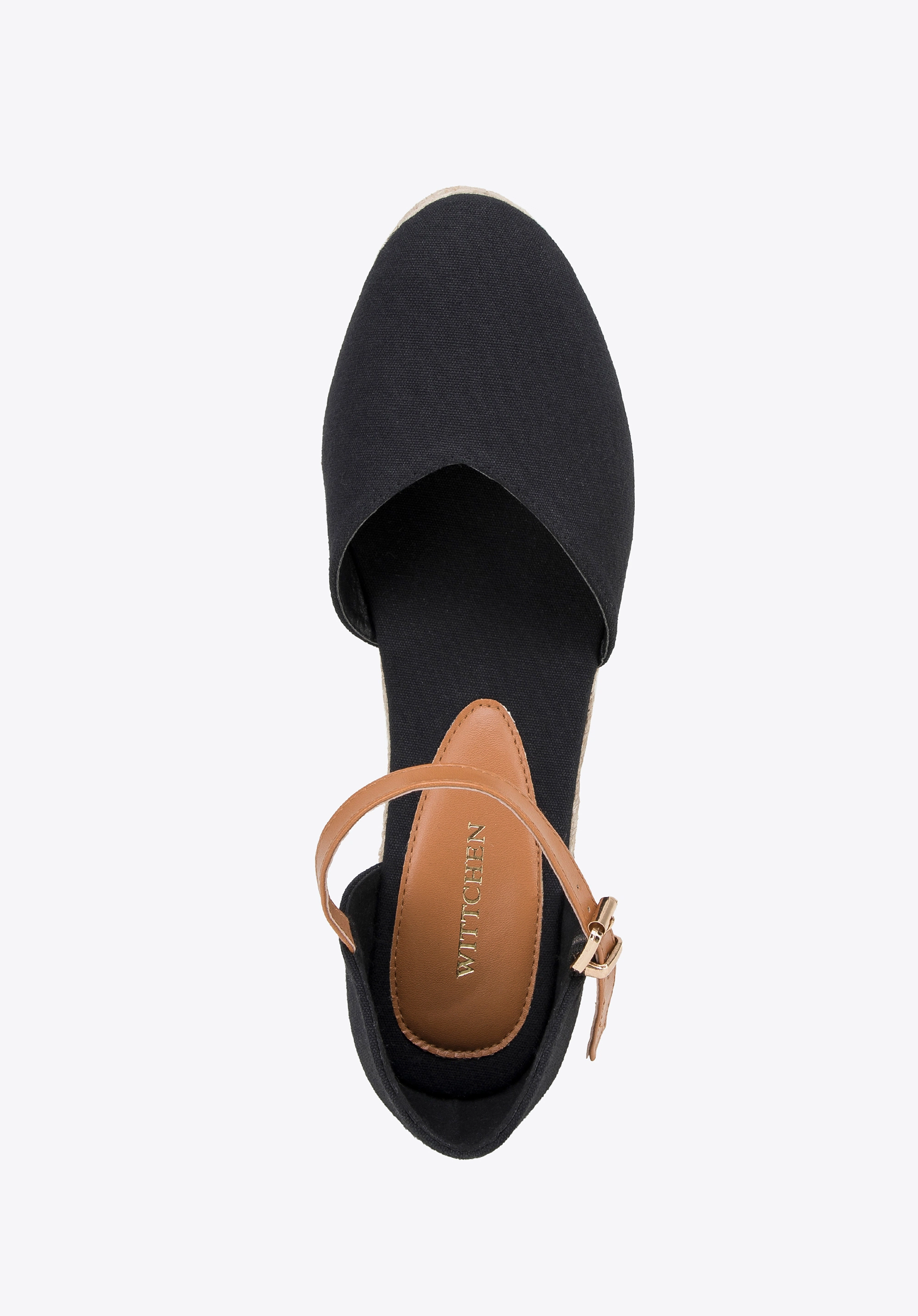 Damskie espadryle z zapięciem na pasek czarne