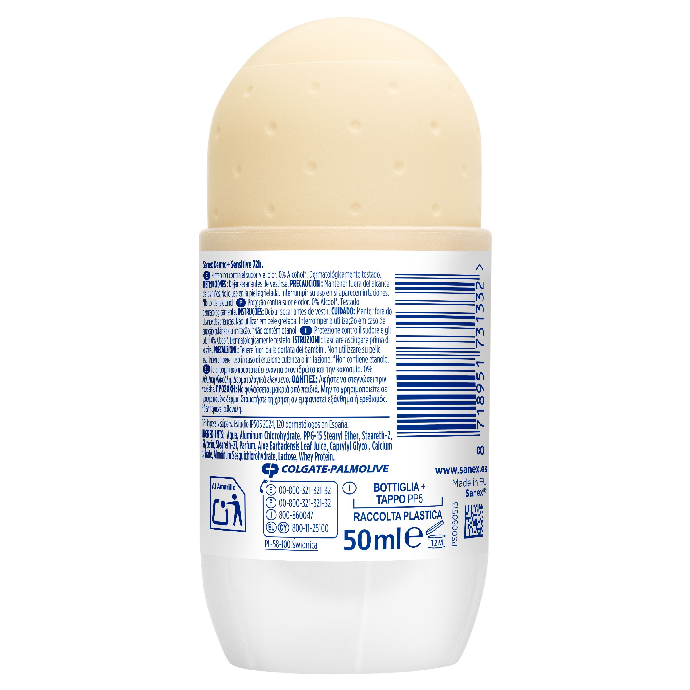Dermo Sensitive 72h antiperspirant roll-on dezodorans Roll-on dezodoransi