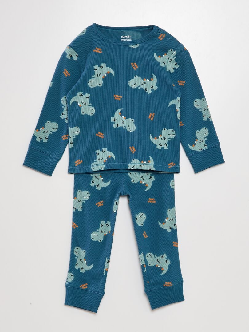 Conjunto de pijama de canalé - 2 piezas - VERDE