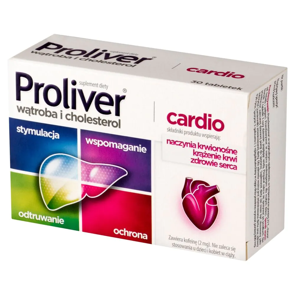 Proliver Cardio, Preparat wspomagający pracę wątroby, Tabletki