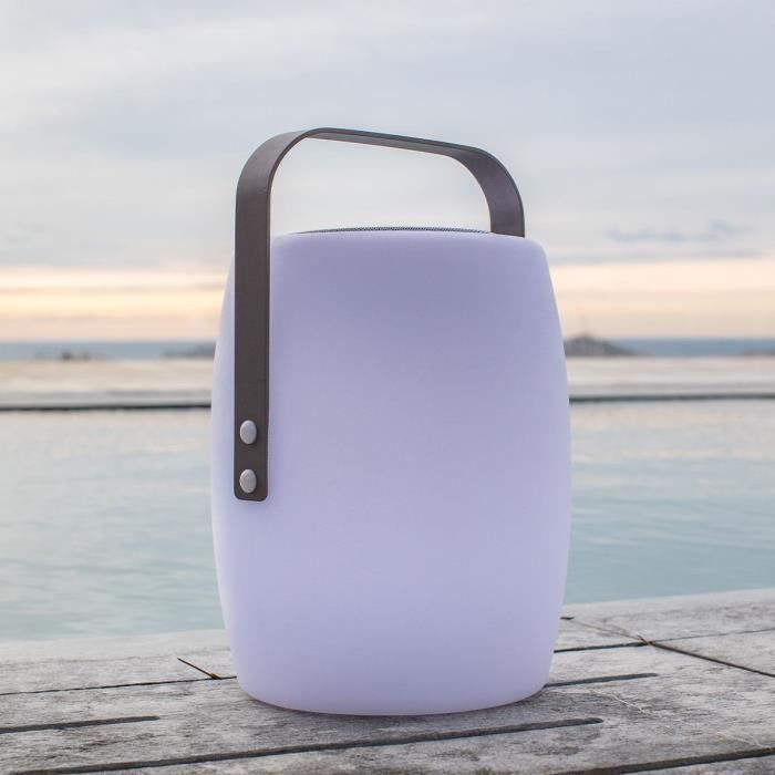 Lampe enceinte bluetooth sans fil - LUMISKY - LUCY PLAY - H31 cm - LED blanc et multicolore dimmable
