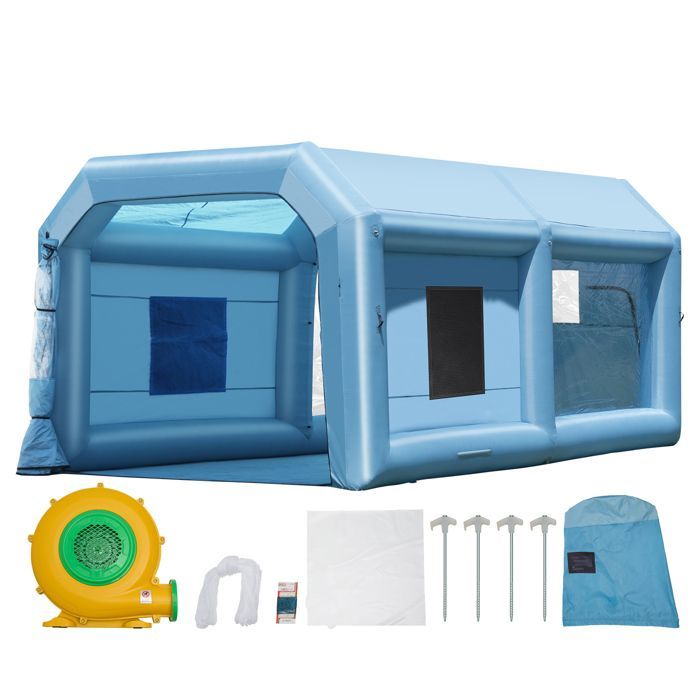 Cabina de pintura - DUOKU - GZYJXKF06 - 6,4 x 4,1 x 3 m - Soplador de 1100 W - Para vehículos y muebles
