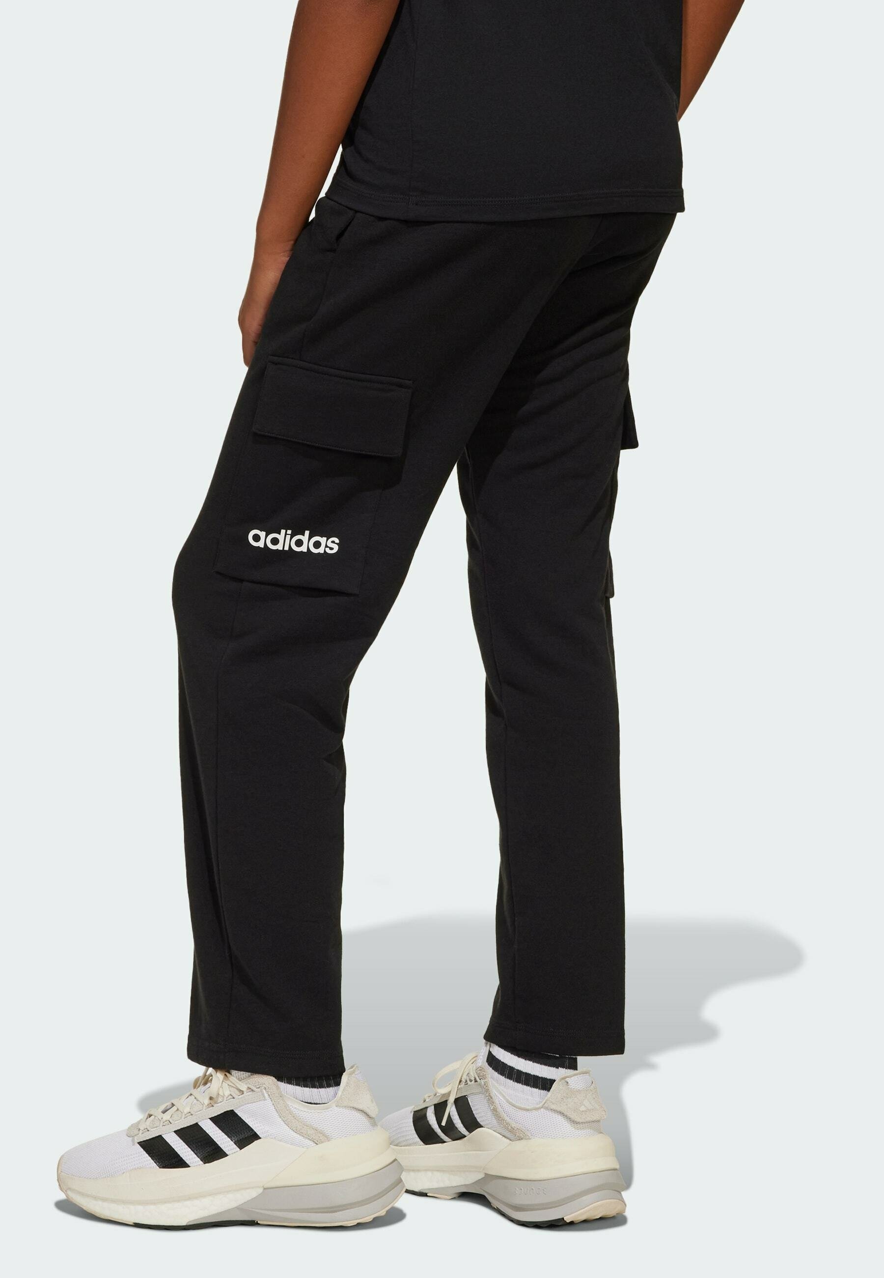 adidas Performance ESSENTIALS CARGO LOOSE KIDS - Cargobroek - zwart wit