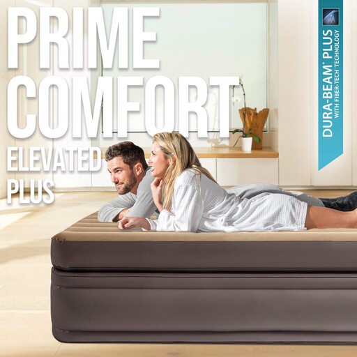  Matelas gonflable double surélevé Intex Prime Comfort