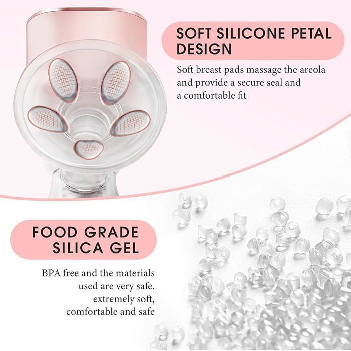 Tire Lait Électrique,Tire Lait Electrique Main Libre, 3 Modes et 9 Niveaux Recueil Lait Maternel,Tire Lait Sans Rose rose TIRE LAIT