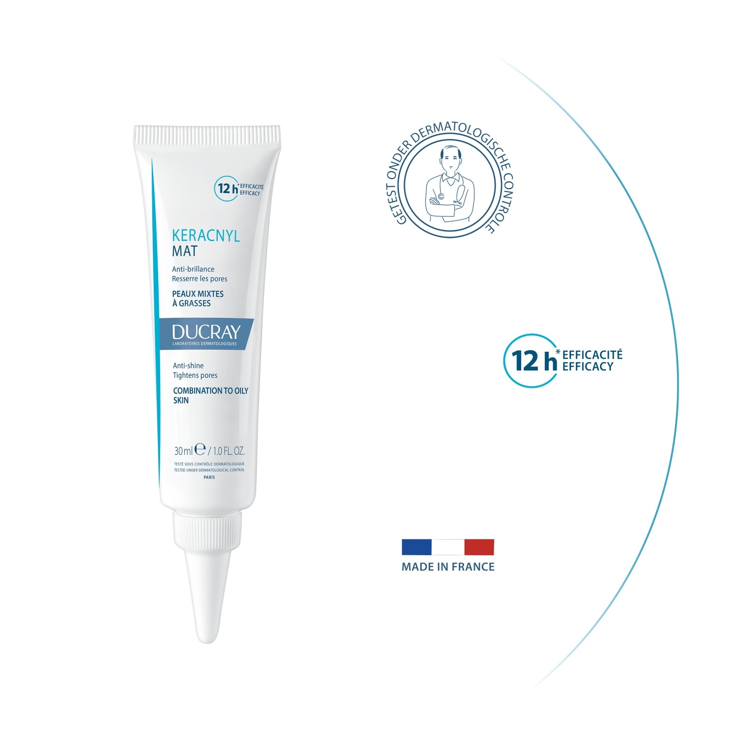 Ducray Keracnyl Matte krém na tvár proti lesku pleti - 30 ml