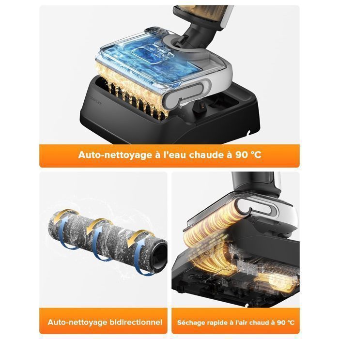 Roborock F25 LT Cordless Vacuum Cleaner and Mop, 20,000 Pa Suction, 90° Self-Cleaning, Fast Drying, 180° Tilt