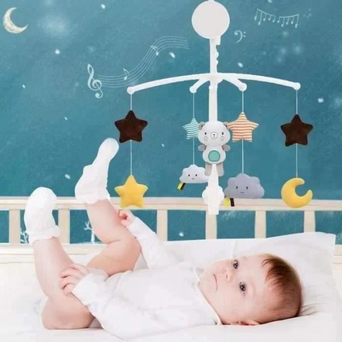 PIMPIMSKY Musical Mobile for Baby Crib, Musical Animal Toy for Baby Crib, 360° Rotating Cartoon Toy, Pink