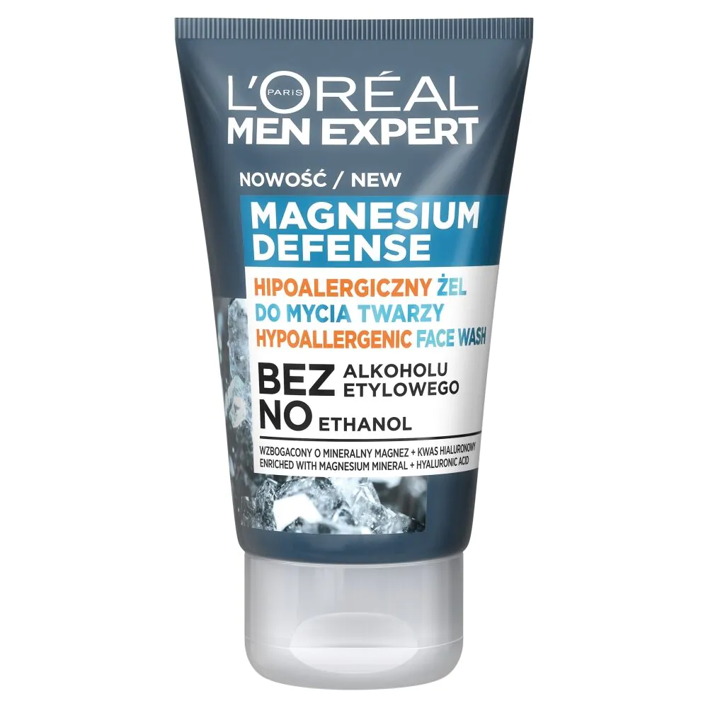 L’Oréal Men Expert Magnesium Defense Hipoalergiczny żel do mycia twarzy