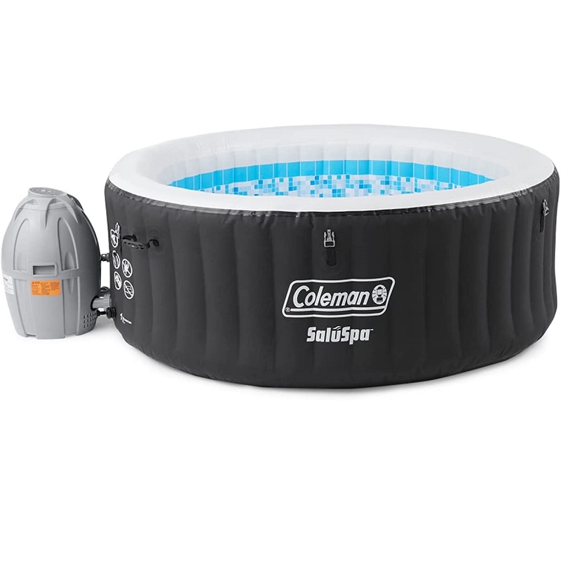 Vasca idromassaggio gonfiabile SaluSpa | Vasca idromassaggio portatile con sistema di riscaldamento dell'acqua e getti idromassaggio | Può ospitare fino a 6 persone