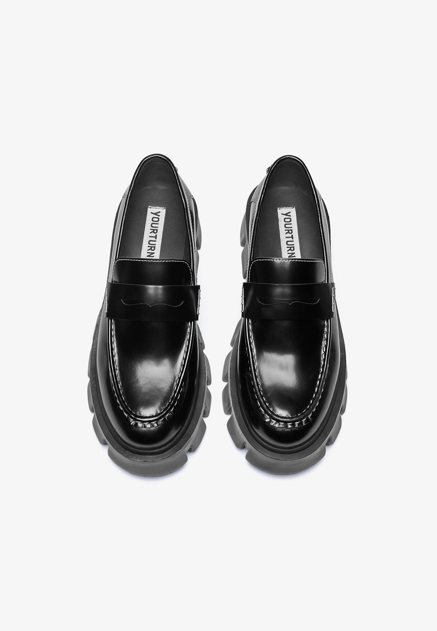 YOURTURN LEATHER UNISEX - Instappers - zwart