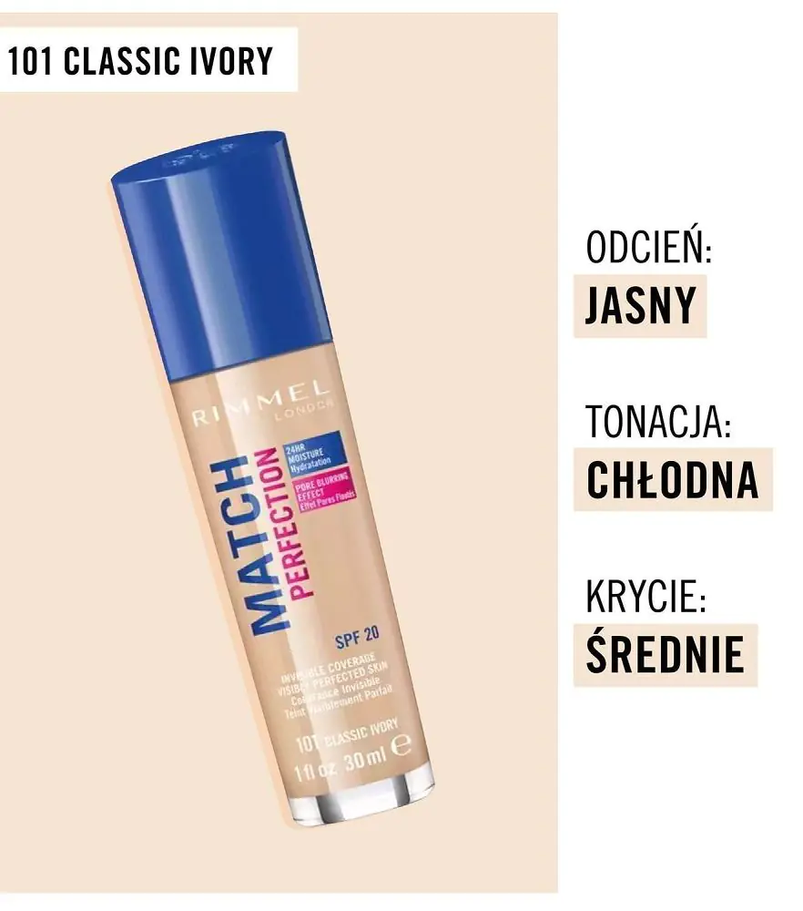 Rimmel Match Perfection Podkład do twarzy, 101