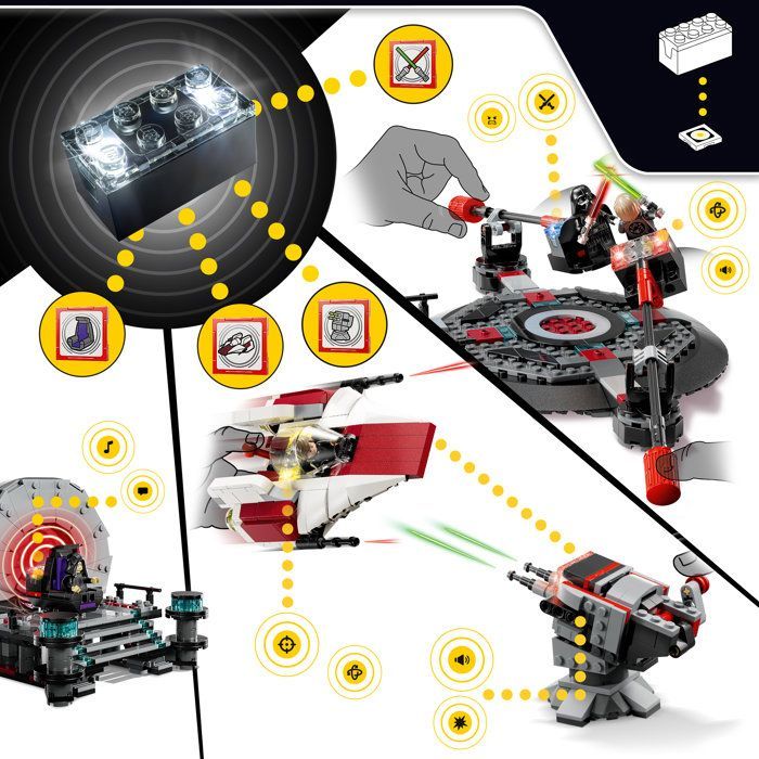 LEGO Star Wars 75427 SMART Play: Throne Room Duel and A-Wing Fighter - Interactive toy for ages 9+