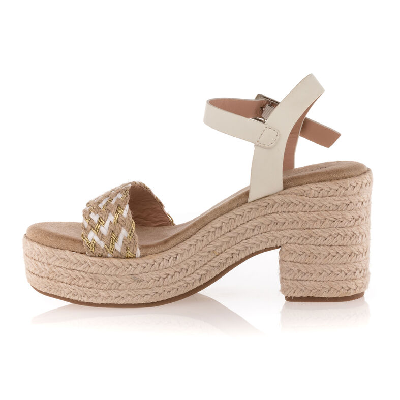 Weiße Damensandalen / Zehenfreie Schuhe